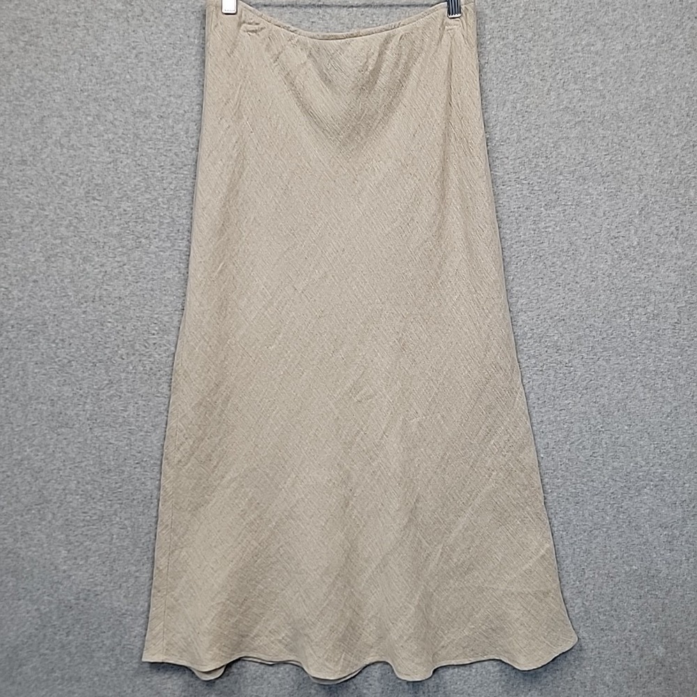 Eileen Fisher Neutral Beige Textured Midi Skirt